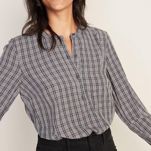 Plaid Pullover Tunic SZ M